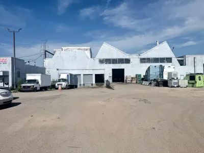 The exterior of the Detroit manufacturing facility with its shipping bays